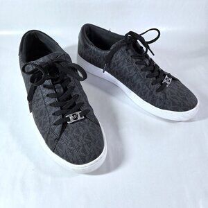 Michael Kors Monogram Dark Charcoal Sneakers Size 8.5